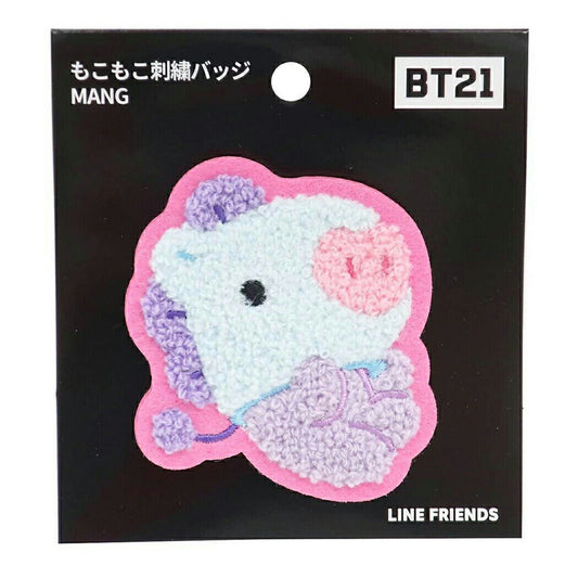 BT21 もこもこ刺繍バッジ LINE FRIENDS 通販 MANG 商品 プレゼント 男の子 女の子 ギフト