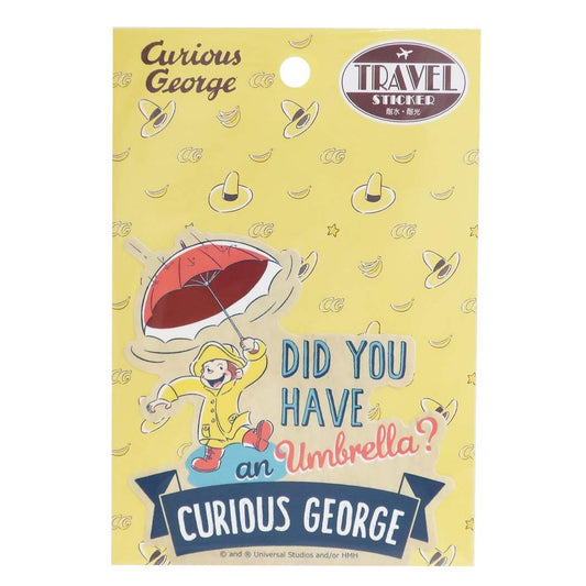 トラベル ステッカー おさるのジョージ ビッグシール Umbrella 耐水耐光 プレゼント 男の子 女の子 ギフト