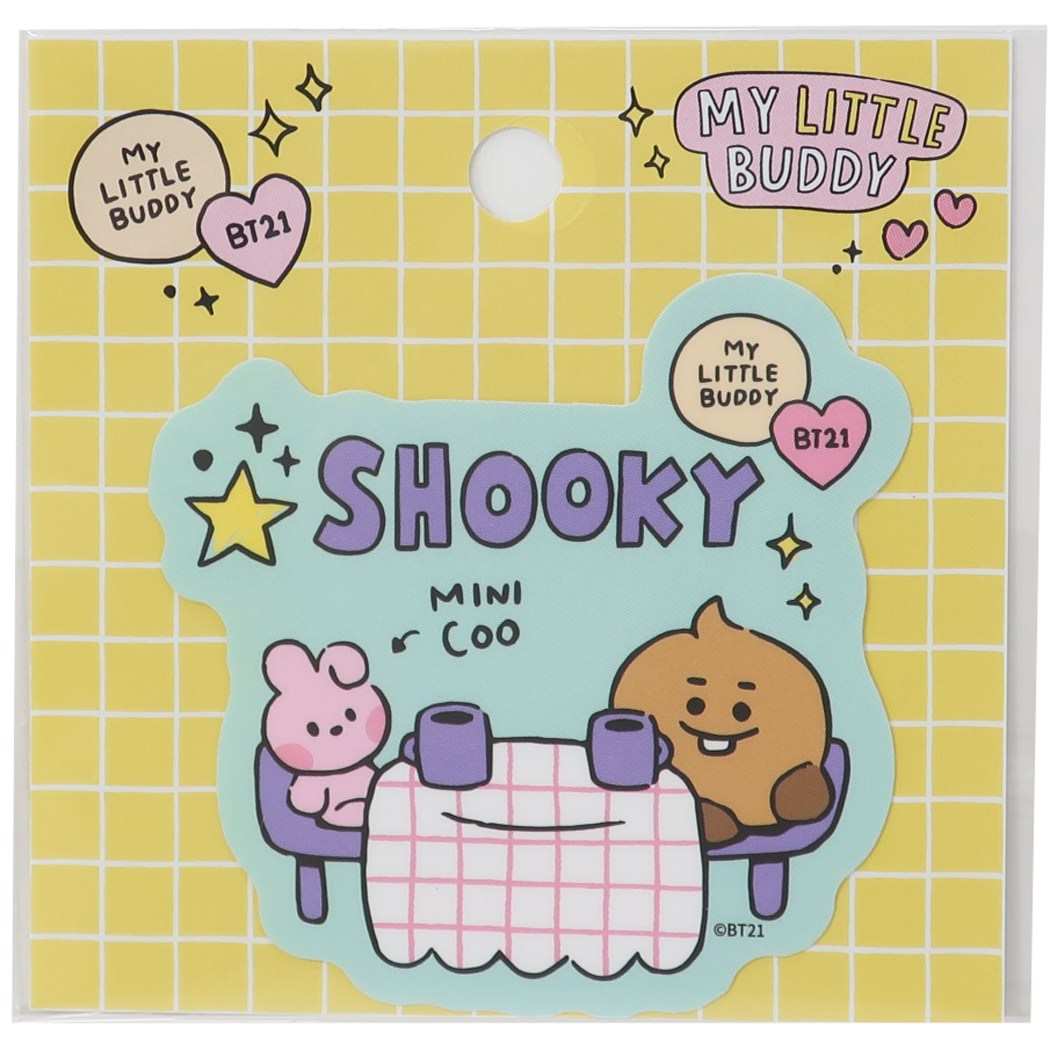 BT21 ビッグ シール ダイカット ステッカー ミニ SHOOKY LINE FRIENDS キャラクター 商品 プレゼント 男の子