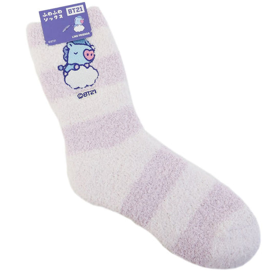 BT21 ふわふわ レディースソックス 女性用 防寒靴下 MANG LINE FRIENDS キャラクター 商品 プレゼント 男の子