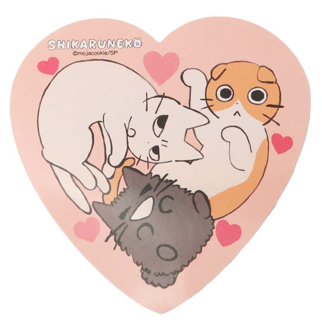 ビッグシール ダイカットステッカー しかるねこ ハート キャラクター プレゼント 男の子 女の子 ギフト
