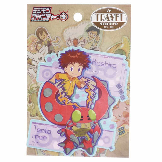 デジモンアドベンチャー トラベル ステッカー ビッグ シール 泉光子郎＆テントモン エンスカイ 耐水 耐光 プレゼント 男の子 女の子