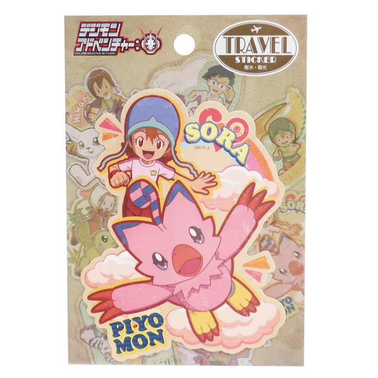 デジモンアドベンチャー キャラクター トラベル ステッカー ビッグ シール 竹之内空＆ピヨモン グッズ プレゼント 男の子 女の子 ギ