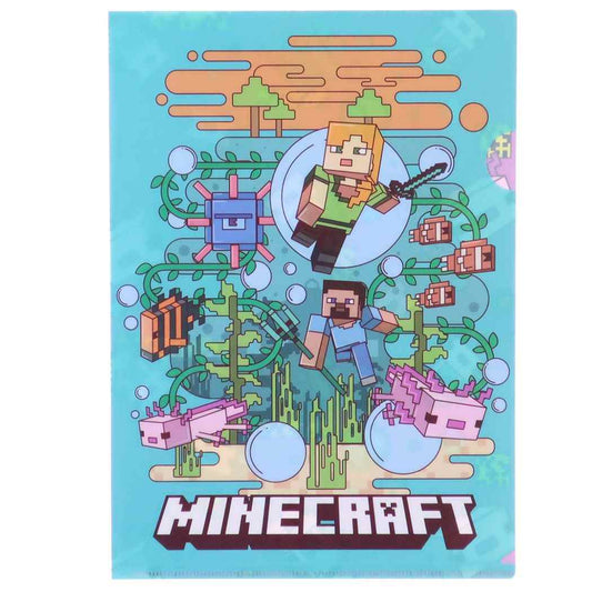 マインクラフト グッズ クリアフォルダー ゲームキャラクター A4クリアファイル UNDERWATER