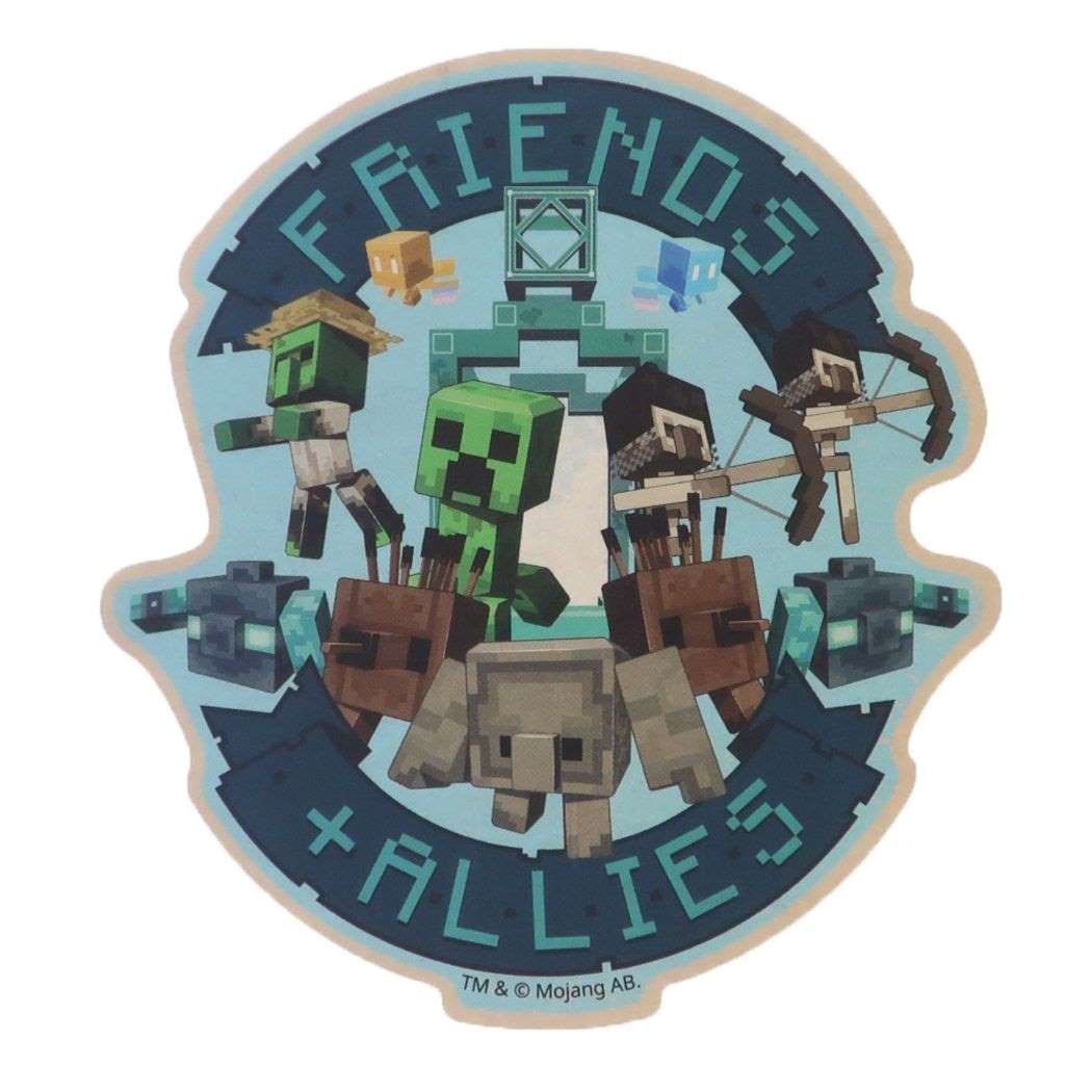 マインクラフトレジェンズ トラベルステッカー Minecraft Legends ダイカットシール ゲームキャラクター FRIENDS AND ALLIES