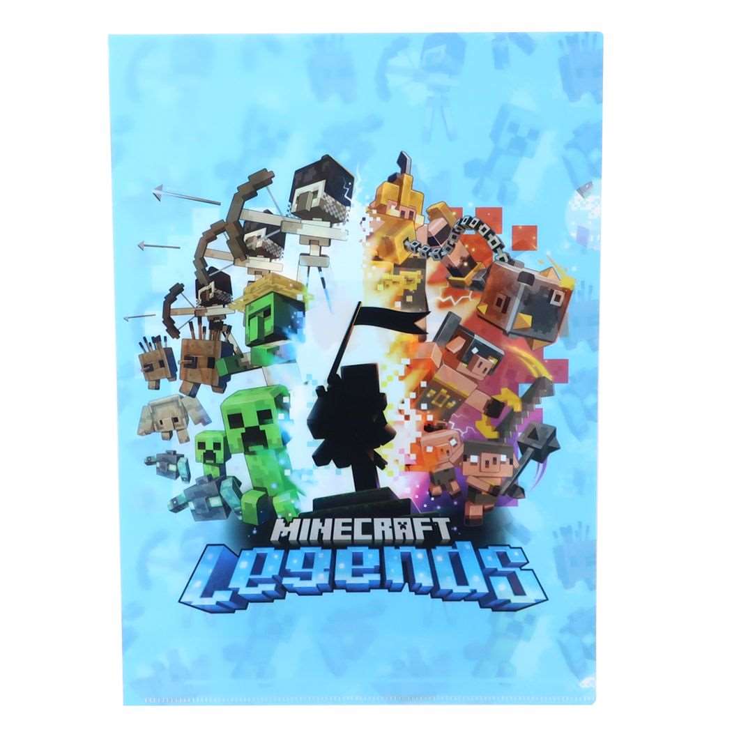 マインクラフトレジェンズ A4クリアファイル シングル Minecraft Legends クリアフォルダー ゲームキャラクター LEGENDS