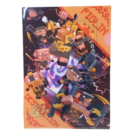 マインクラフトレジェンズ A4クリアファイル シングル クリアフォルダー PIGLIN Minecraft Legends ゲームキャラクター