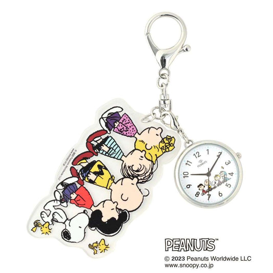 スヌーピー ダイカットアクリルKC キーホルダー時計 GRP ピーナッツ キャラクター