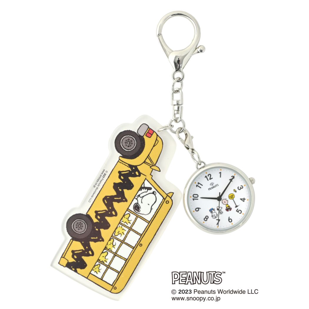 スヌーピー ピーナッツ キャラクター キーホルダー時計 ダイカットアクリルKC BUS