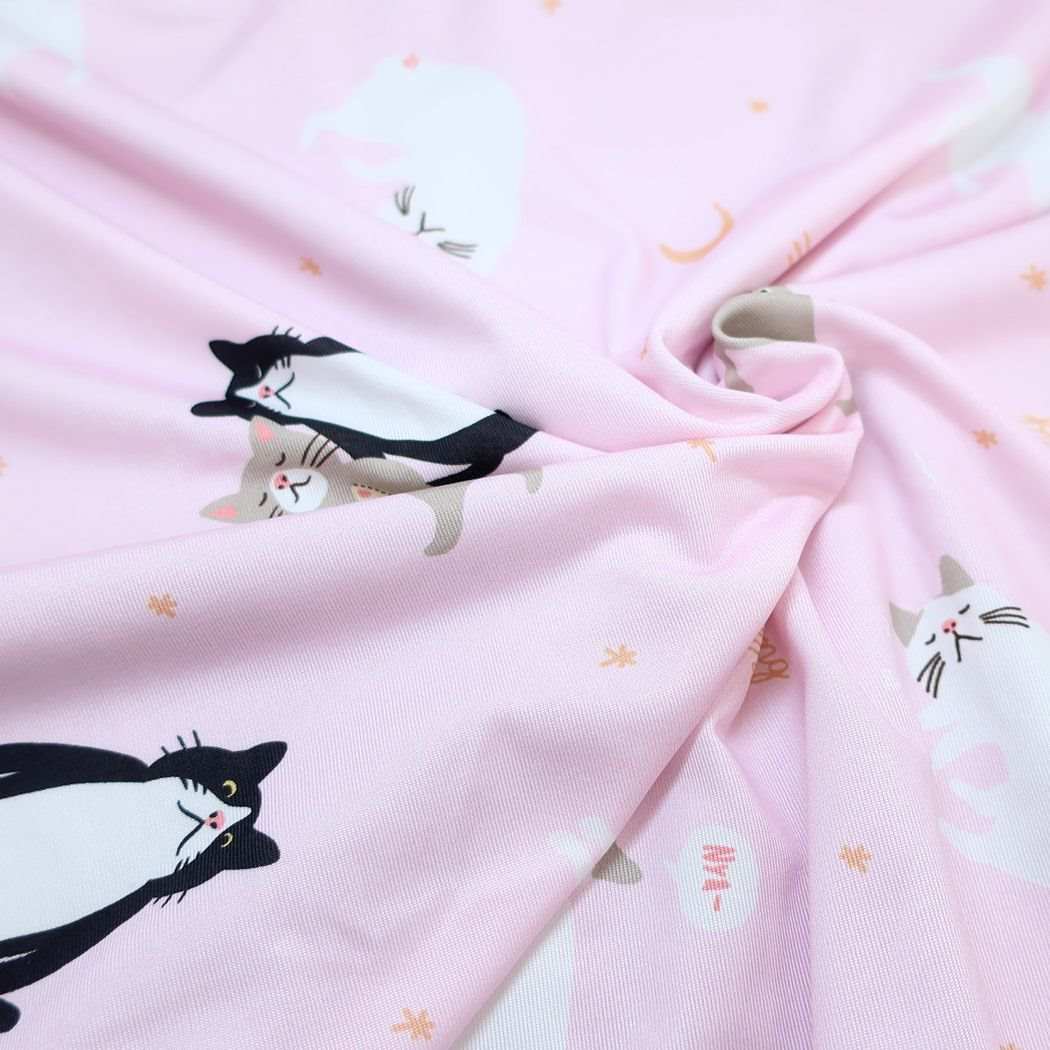 接触冷感ひんやりひざ掛け ひんやりブランケット スリープフレンズ ピンク ねこ フレンズヒル