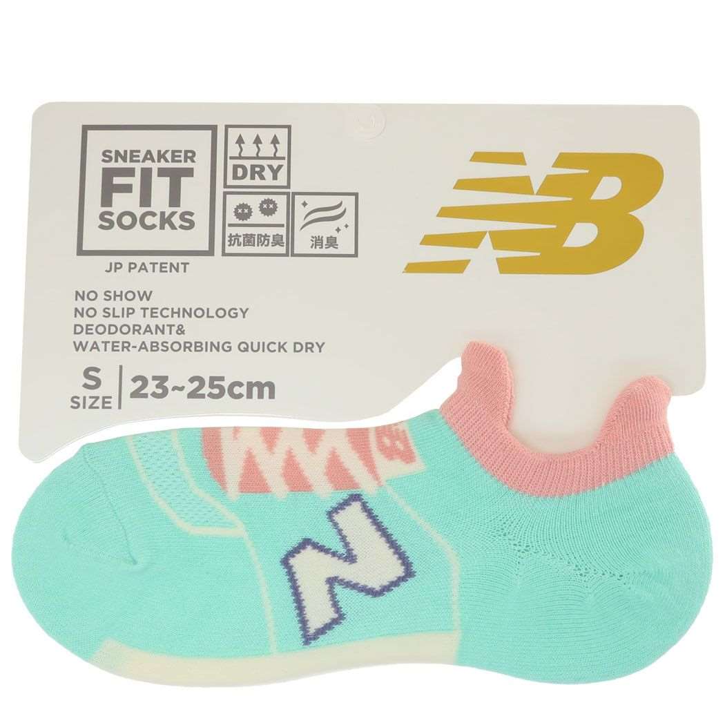 ニューバランス 女性用靴下 レディーススニーカーソックス S ミント new balance シン NB エヌビー