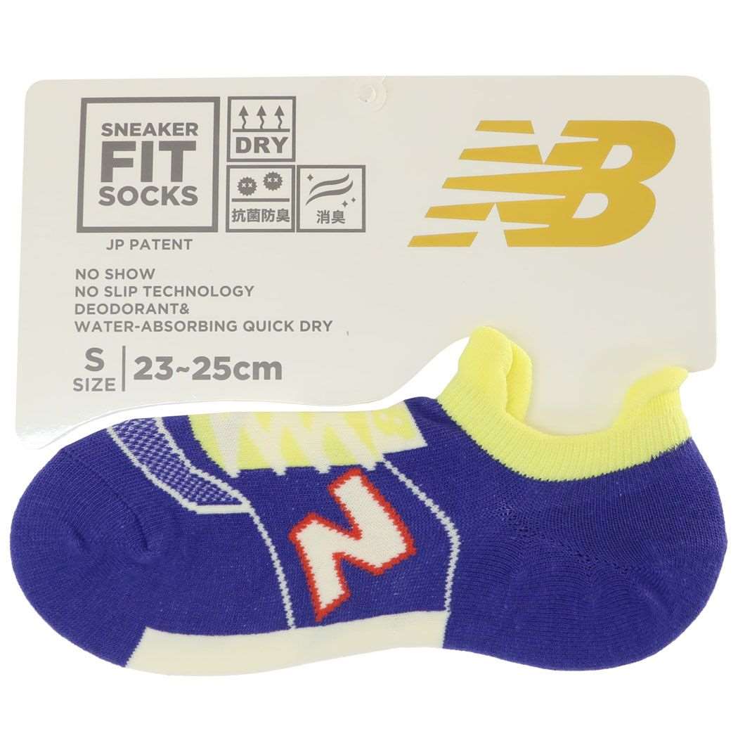 ニューバランス new balance シン NB エヌビー スポーツブランド 女性用靴下 レディーススニーカーソックス S パープル