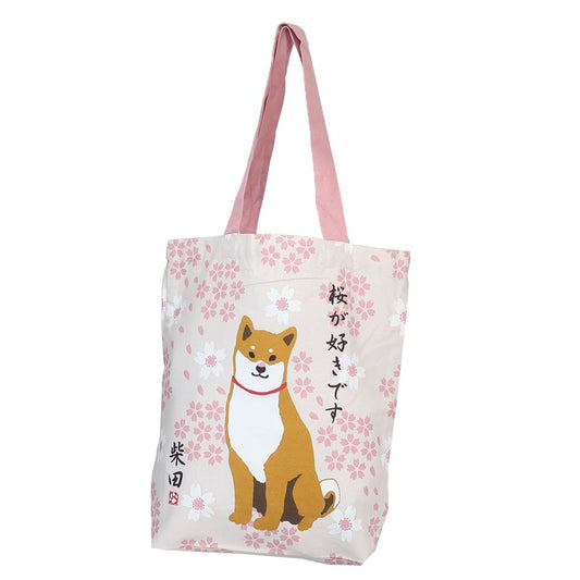 トートバッグ A4トート さくらだしばた ピンク いぬ フレンズヒル