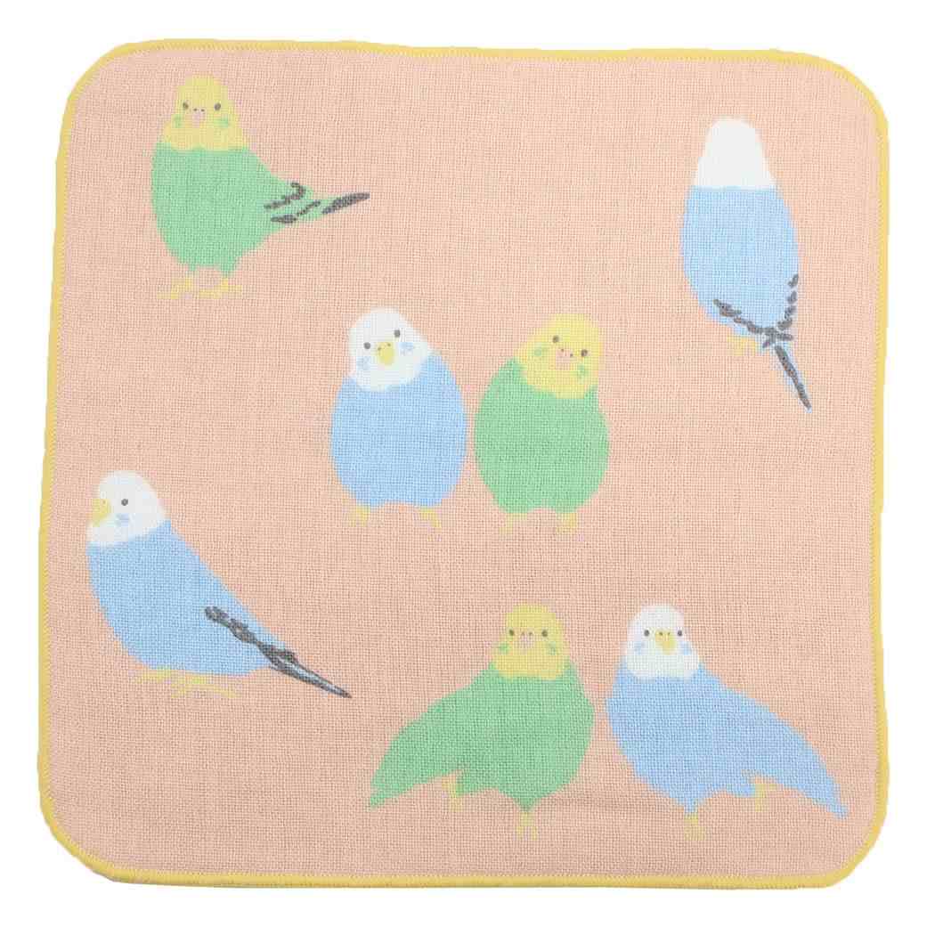 ミニタオル ナカヨシインコ 片面ガーゼハンカチタオル オレンジ FRIENDSHILL ガーゼタオル 女性