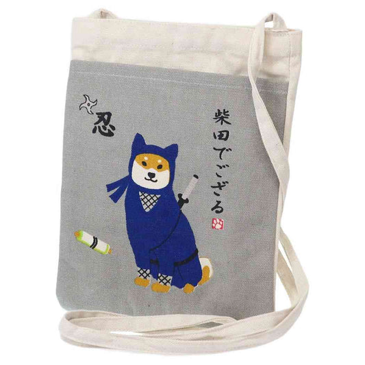 ミニショルダーバッグ しばたでござる ショルダーバッグ いぬ フレンズヒル グレイ