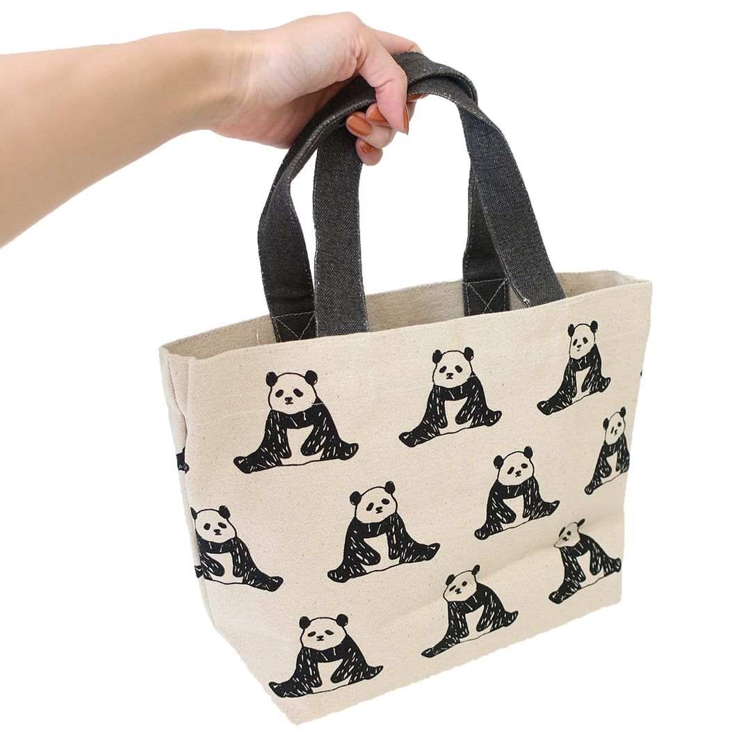 ランチバッグ ドローパンダ ミニトート ナチュラル FRIENDSHILL お弁当かばん
