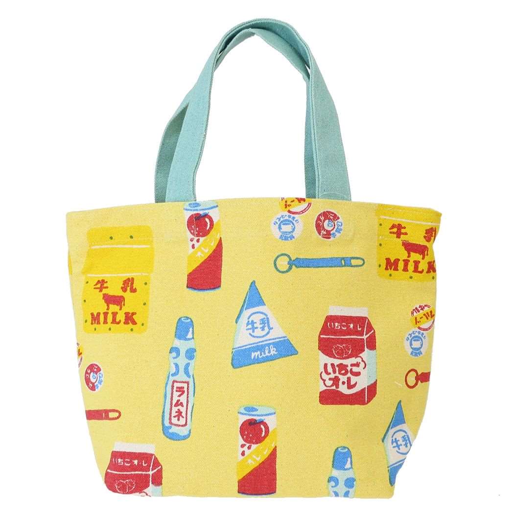 ランチバッグ レトロドリンク ミニトート イエロー FRIENDSHILL お弁当かばん