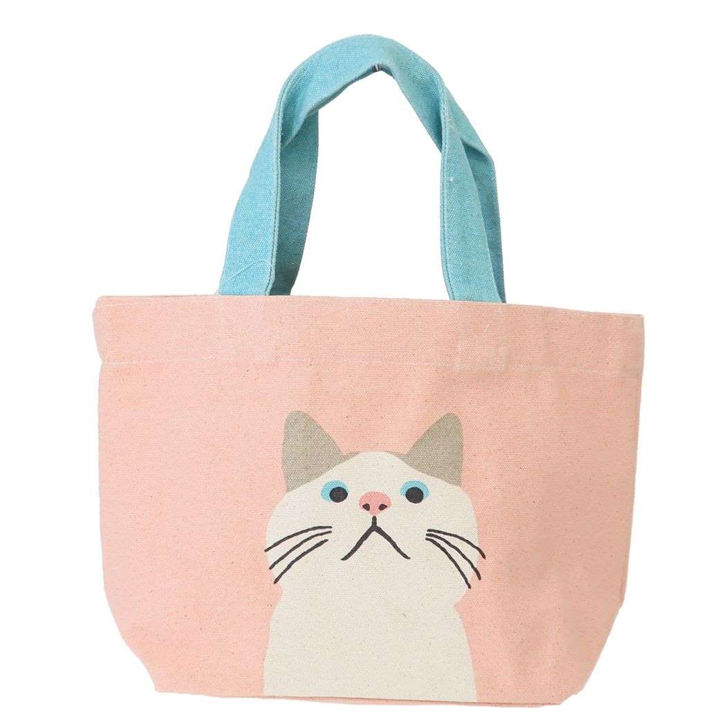 ランチバッグ シンプルターチャン ミニトート ねこ ピンク FRIENDSHILL お弁当かばん
