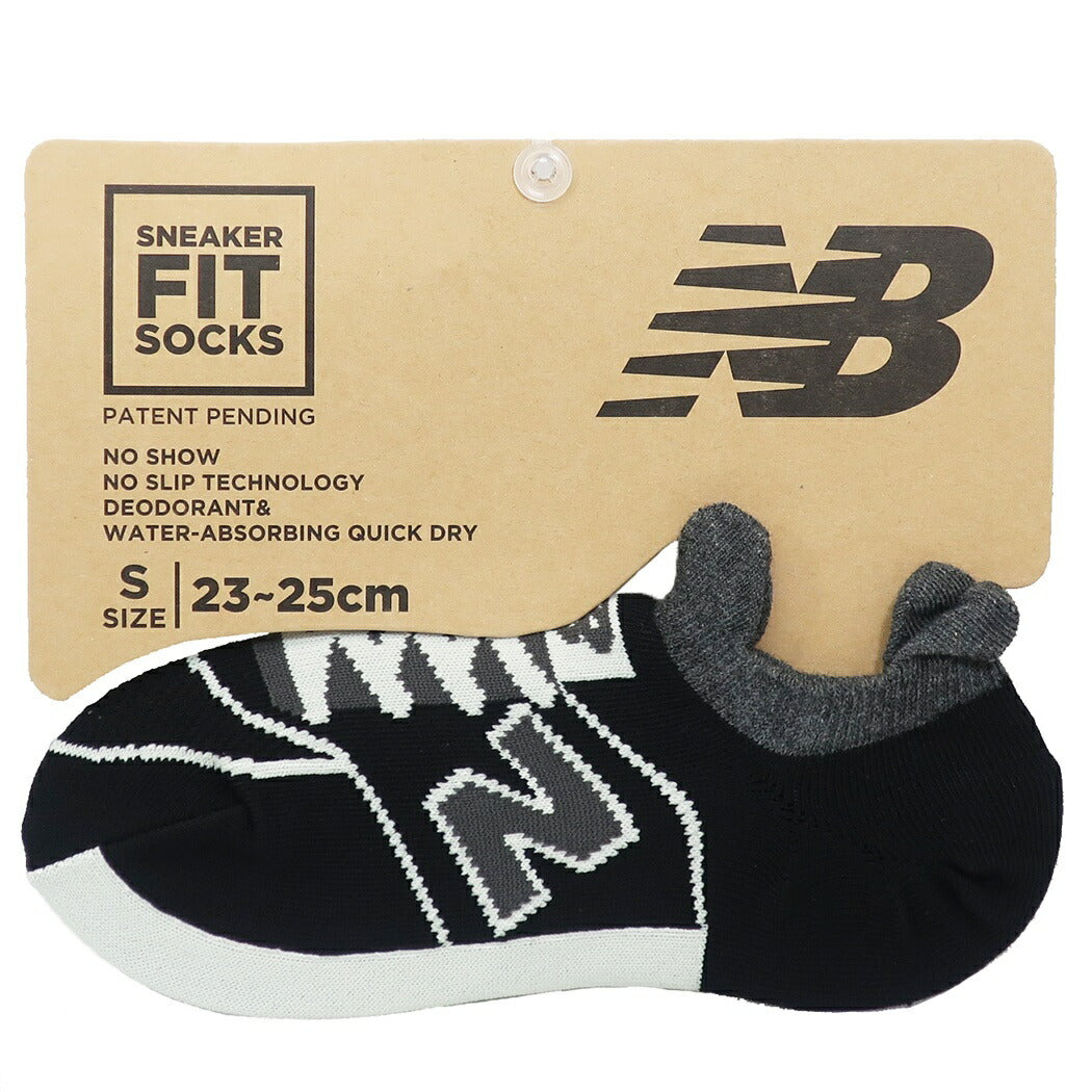 女性用 靴下 ニューバランス レディース スニーカーソックス ブラック new balance レンフロジャパン プレゼント 男の子