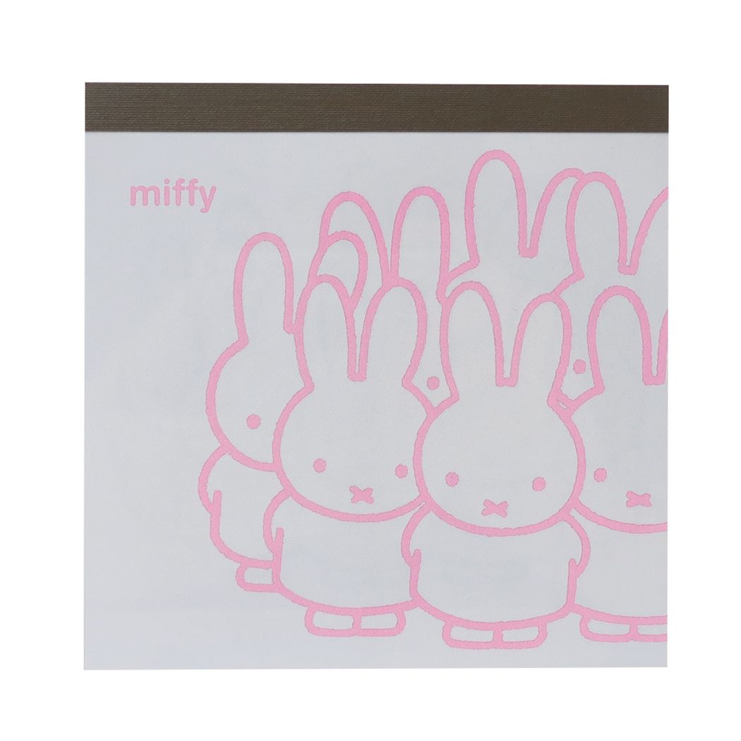 ミッフィー ディックブルーナ 絵本キャラクター メモ帳 メモパッド スクエア gray