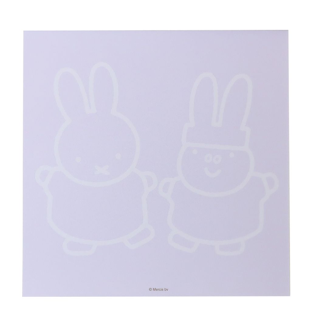 ミッフィー メモパッド スクエア ディックブルーナ メモ帳 絵本キャラクター purple