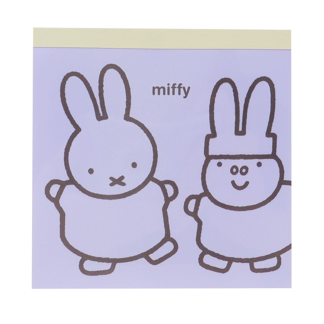ミッフィー メモパッド スクエア ディックブルーナ メモ帳 絵本キャラクター purple