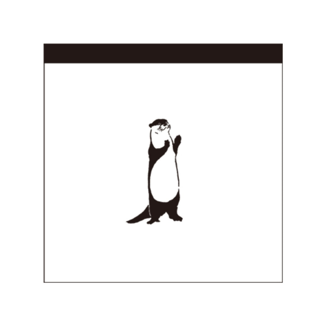 メモ帳 グッズ カワウソ アニマル スクエア メモ Animal Series グリーンフラッシュ プレゼント 男の子 女の子 ギフト