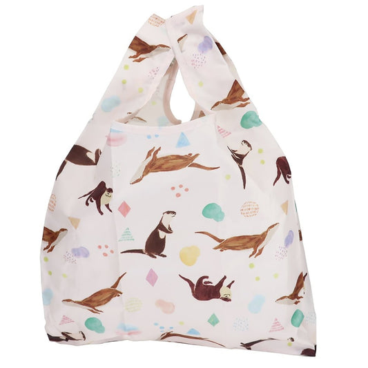 くるくる ショッピングバッグ エコバッグ カワウソ アニマル Animal Series お買い物かばん 大人かわい プレゼント 男の
