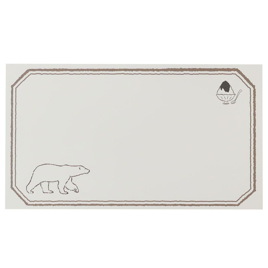 ミニカードセット Animal Series グリーティングカード アニマル Green Flash シロクマ