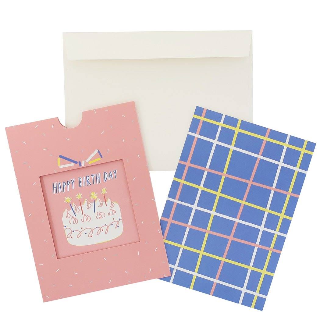 バースデーカード スライド グリーティングカード Gift Box GreenFlash 封筒付き プレゼント 男の子 女の子 ギフト