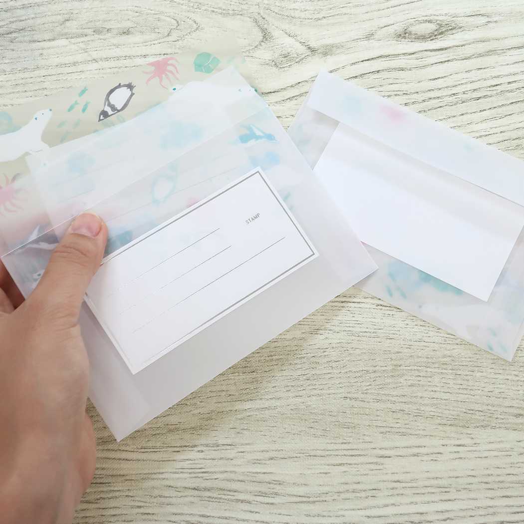手紙セット コハク KOHAKU トウメイレターセット polar Green Flash プレゼント 男の子 女の子 ギフト