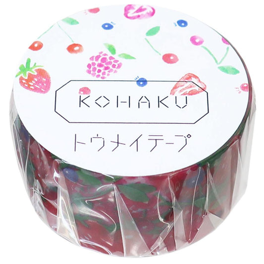 マスキングテープ コハク KOHAKU 20mm トウメイテープ berry ベリー マステ デコレーション プレゼント 男の子 女の