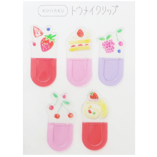 クリップ コハク KOHAKU トウメイクリップ berry ベリー クリアクリップ 事務用品 プレゼント 男の子 女の子 ギフト