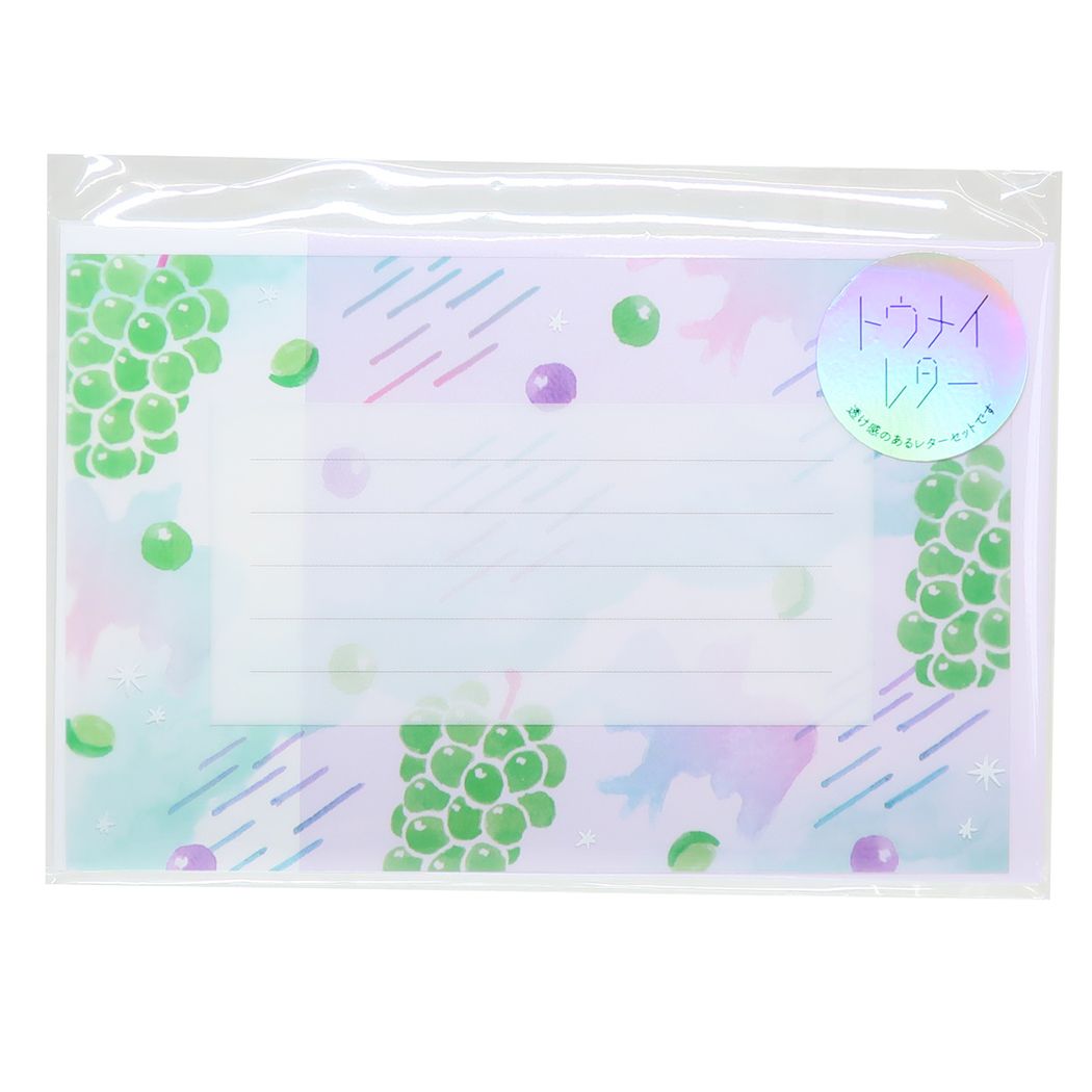 トウメイレターセット コハク KOHAKU レターセット Green Flash マスカット