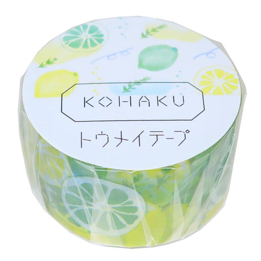 マスキングテープ コハク KOHAKU 20mmトウメイテープ レモン マステ デコレーション