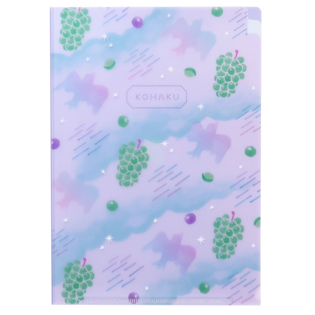 A5ポケットトウメイファイル 3インデックス コハク KOHAKU ポケットファイル Green Flash マスカット