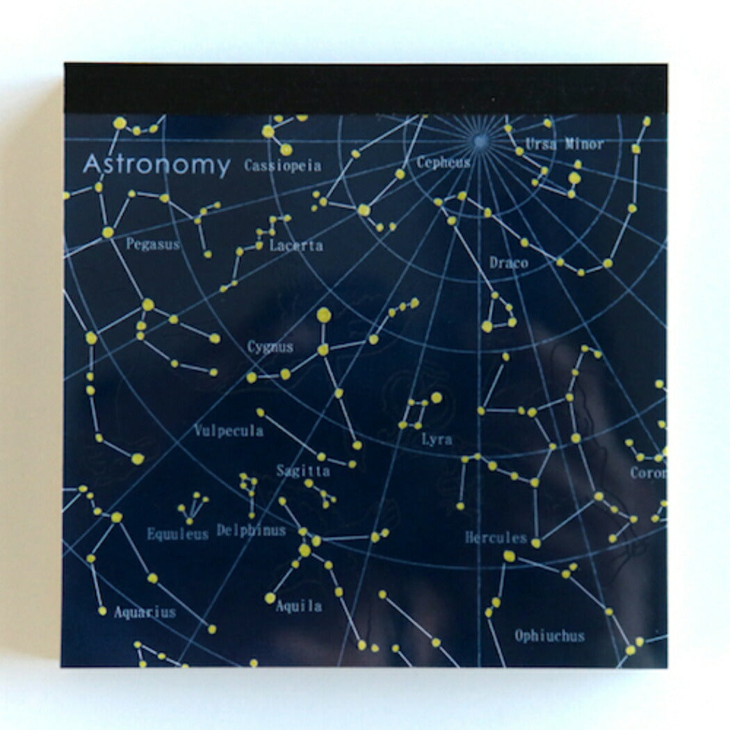 STUDY HOLIC メモ帳 スクエア メモ 天文学 4柄100枚 プチギフト プレゼント 男の子 女の子