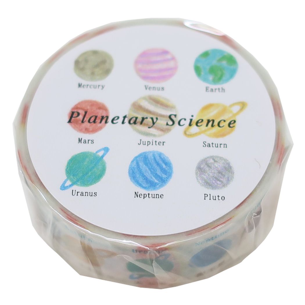 15mmマステ STUDY HOLIC マスキングテープ Green Flash 惑星科学 プレゼント 男の子 女の子 ギフト