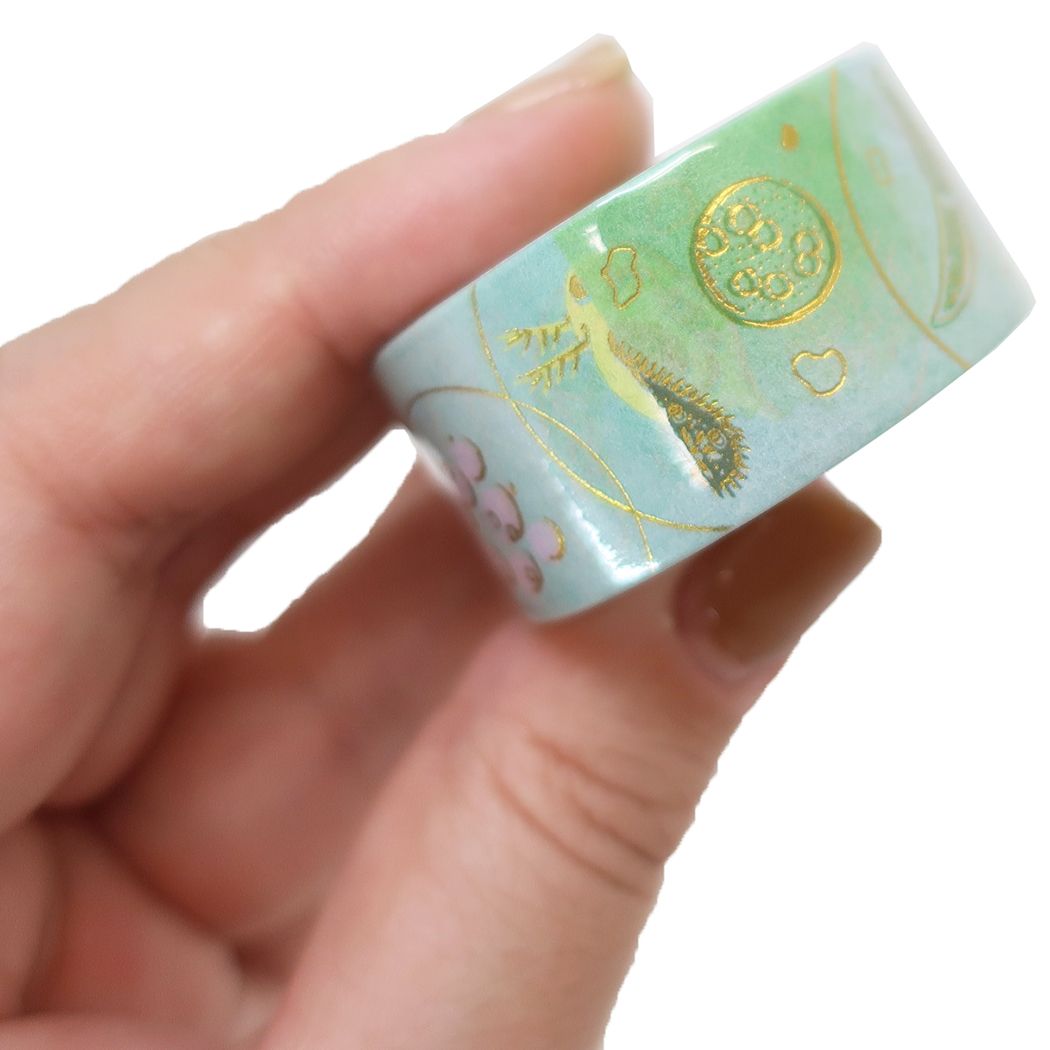 20mm金箔マステ STUDY HOLIC マスキングテープ Green Flash 微生物学 プレゼント 男の子 女の子 ギフト