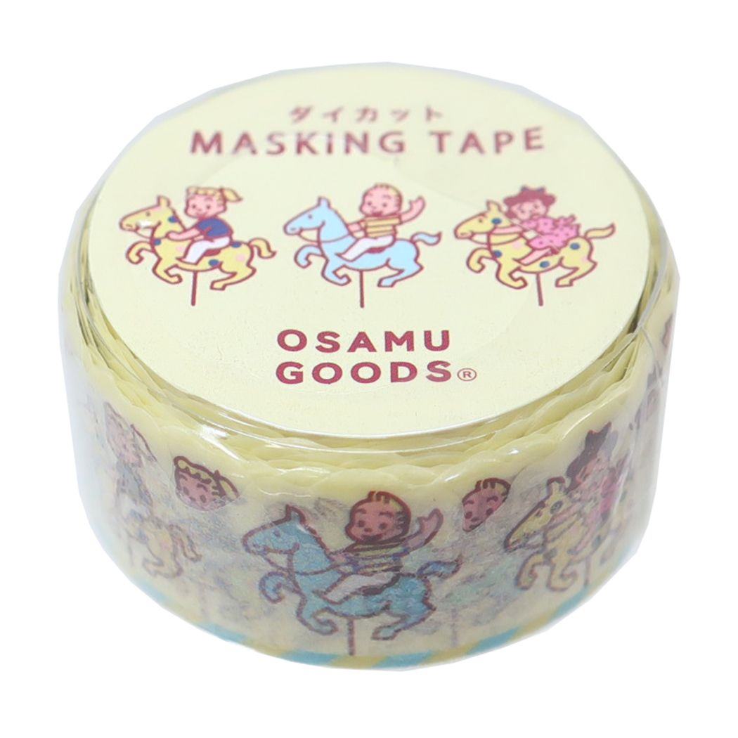 オサムグッズ キャラクター マスキングテープ ダイカットマステ18W 18mmマステ 木馬 Osamu Goods