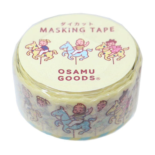 オサムグッズ キャラクター マスキングテープ ダイカットマステ18W 18mmマステ 木馬 Osamu Goods