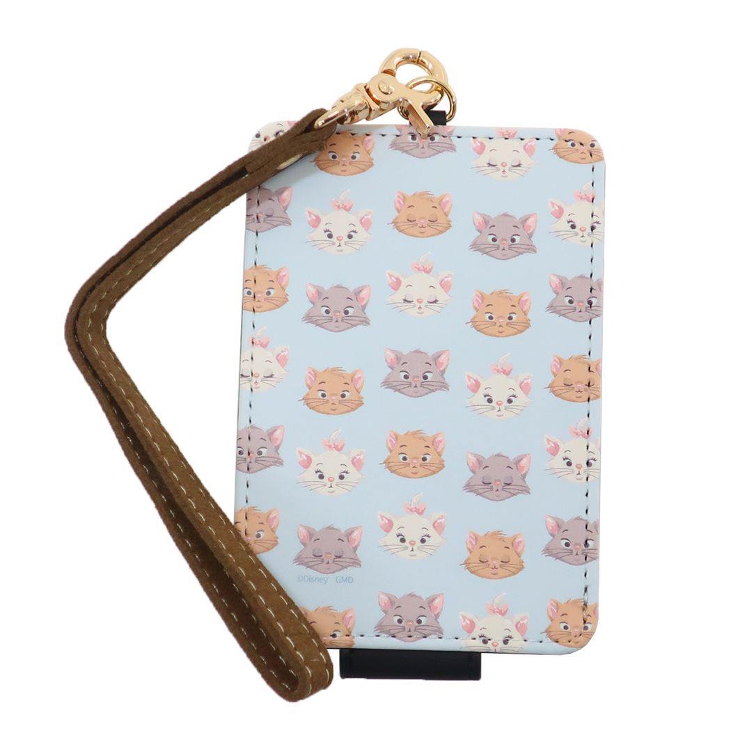 おしゃれキャット キャラクター 定期入れ ICカードケース ベビーブルー ディズニー