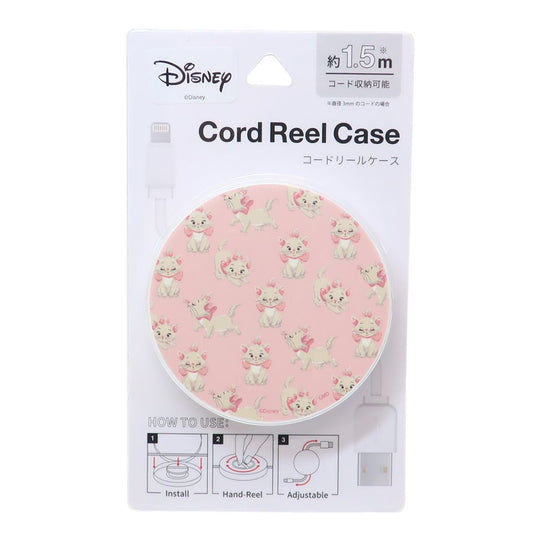 おしゃれキャット グッズ ケーブルホルダー キャラクター コードリールケース パウダーピンク