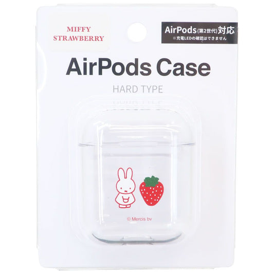 ミッフィー 絵本キャラクター エアーポッズケース AirPods クリアケース ハード MIFFY STRAWBERRY ディックブルーナ