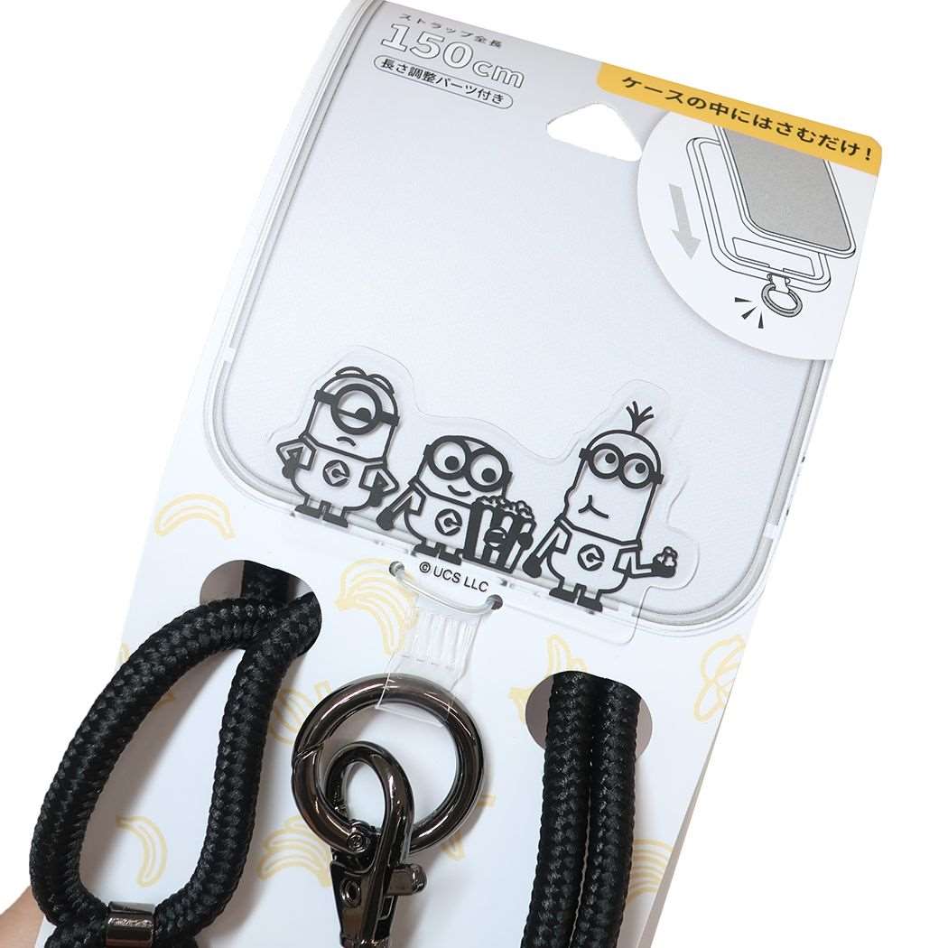 ミニオンズ グッズ スマホアクセ キャラクター マルチリングプラスストラップセット ポップコーン プレゼント 男の子 女の子 ギフト