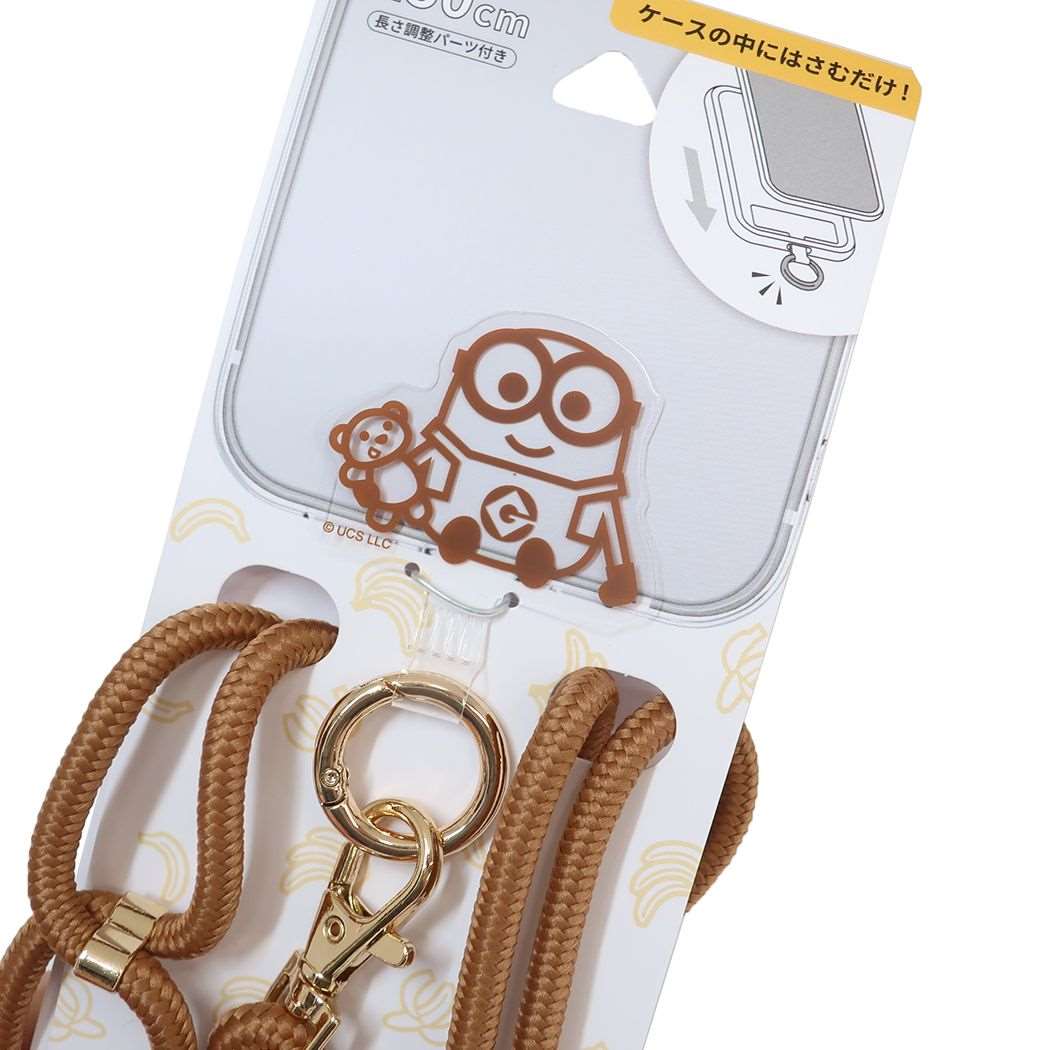 ミニオンズ マルチリングプラスストラップセット スマホアクセ ボブ＆ティム ユニバーサル映画 キャラクター プレゼント 男の子 女の子