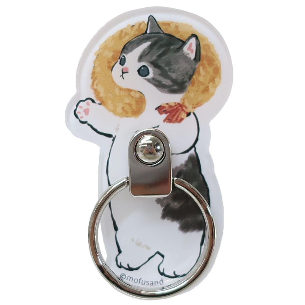 モフサンド mofusand キャラクター スマホアクセ ダイカットマルチリング えびにゃん