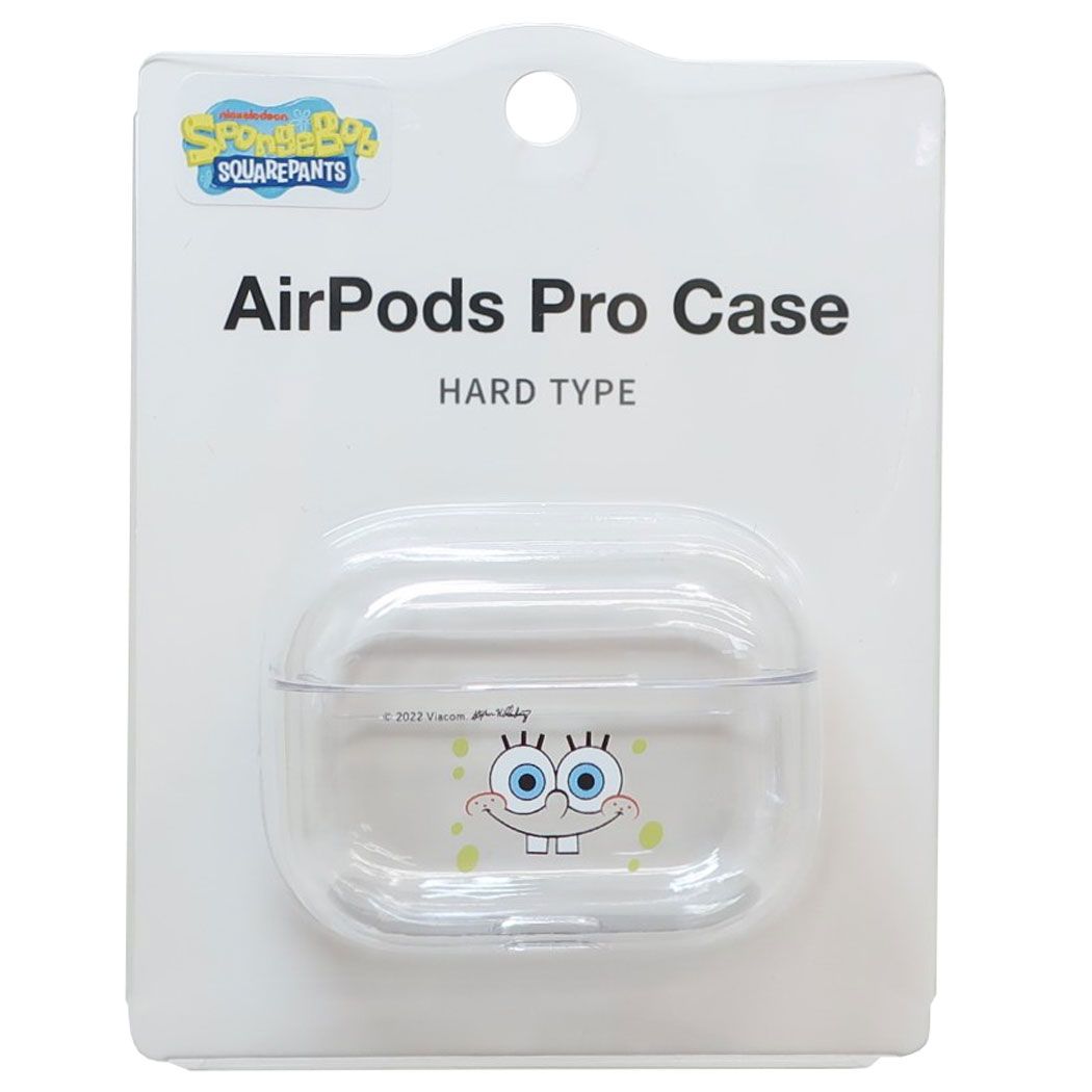 スポンジボブ AirPods Pro ハードクリアカバー エアーポッズプロケース キャラクター フェイス プレゼント 男の子 女の子