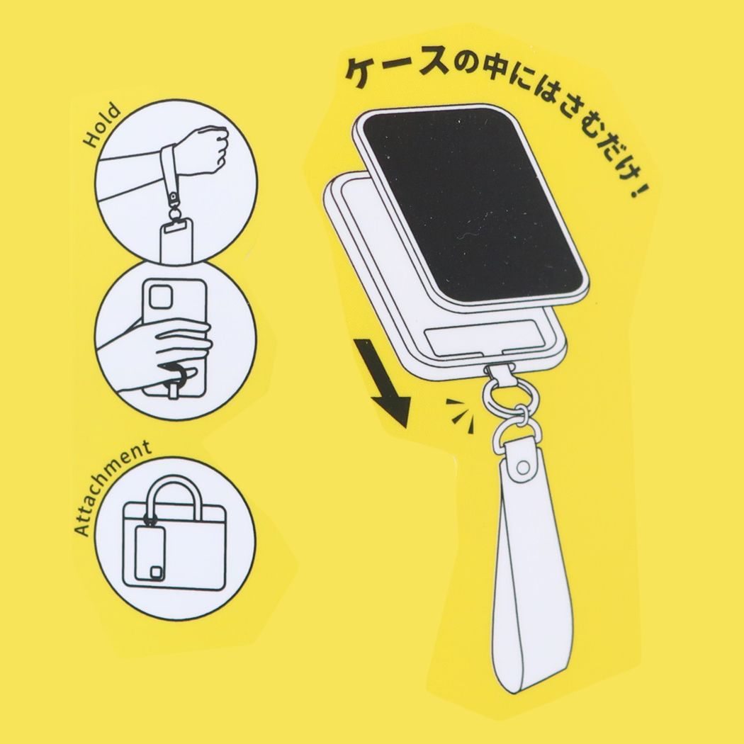 ハローキティ キャラクター スマホアクセ マルチリングプラスクリアハンドストラップセット サンリオ