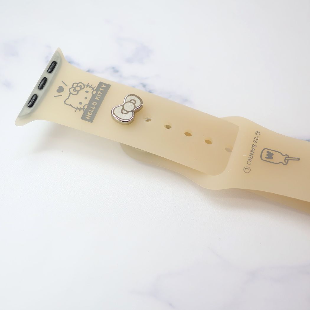 ハローキティ アップルウォッチ替えバンド Apple Watch 41/40/38 mm 対応チャーム付きシリコンバンド サンリオ